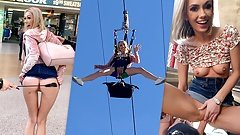 Blonde Teen Sky Pierce Public Sex after Showing Pussy POV