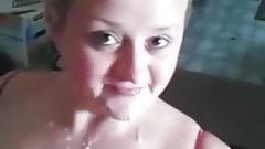 Facial For A BBW Blonde – POV