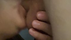 Giving a nice slow POV blowjob