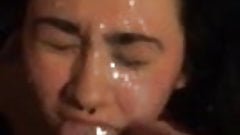 Hardcore double facial for sexy teen