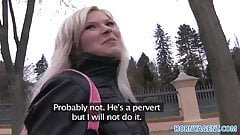 HornyAgent Sexy Blonde fucked in public toilets for cash