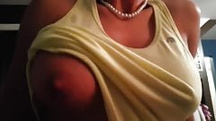 Hot chick with nice boobs sucks and rides lucky bastard