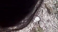 Moroccan teen sucks outdoor