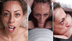 Rough sloppy deepthroat and facefucking for this skinny slut