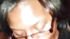Watch this nerdy ebony sucking dick