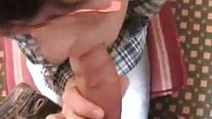 super nerdy teen gets fucked cum on her glasses